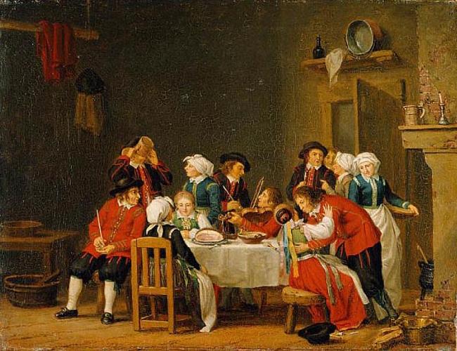 Pehr Hillestrom Convivial Scene in a Peasant Cottage